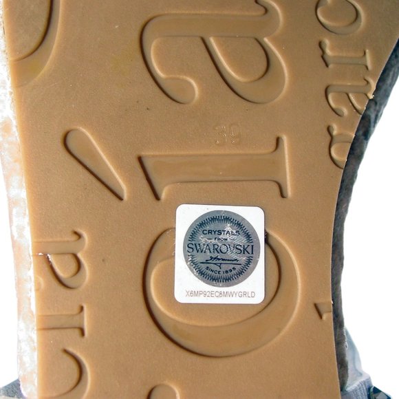 PEDRO GARCIA Judith $595 Swarovski Crystal T-Strap Sandals Cervo/White 39/9 - Picture 6 of 8